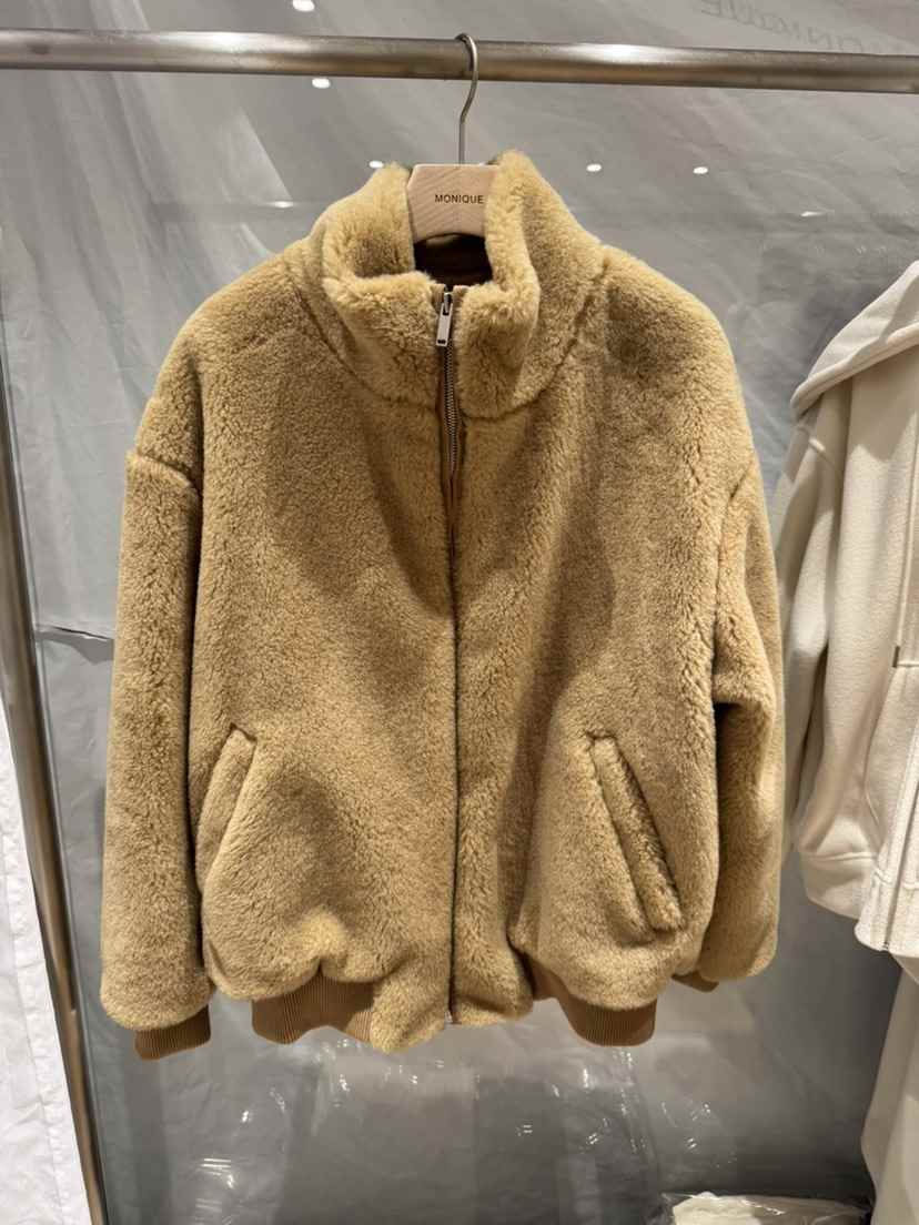 MONIQUE韓國直郵㊣女裝新品推薦真品時尚休閑職業25秋冬夾克拉鏈MONIQUE夾克