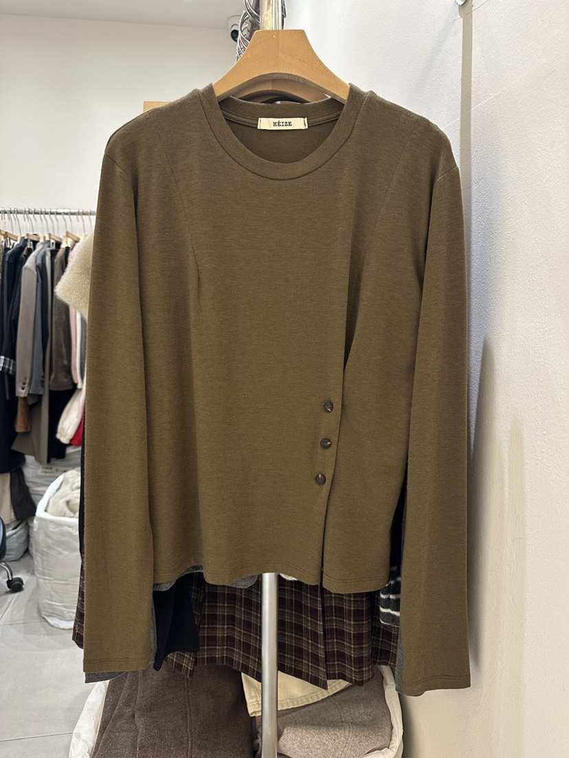 HEIZE韓國代購㊣女裝新款時尚人氣休閑25秋冬職業熱賣長袖T恤HEIZE長袖T恤