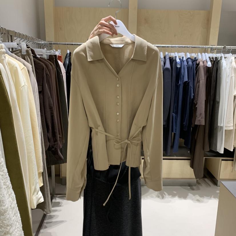 DEUO東大門㊣代購女士新品休閑職業時尚推薦襯衫蕾絲衫腰帶DEUO襯衫/蕾絲衫