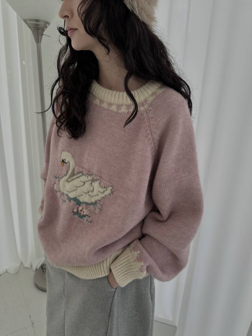 UOOV東大門㊣代購女裝新品職業人氣推薦熱賣針織衫復古鴨絨UOOV針織衫