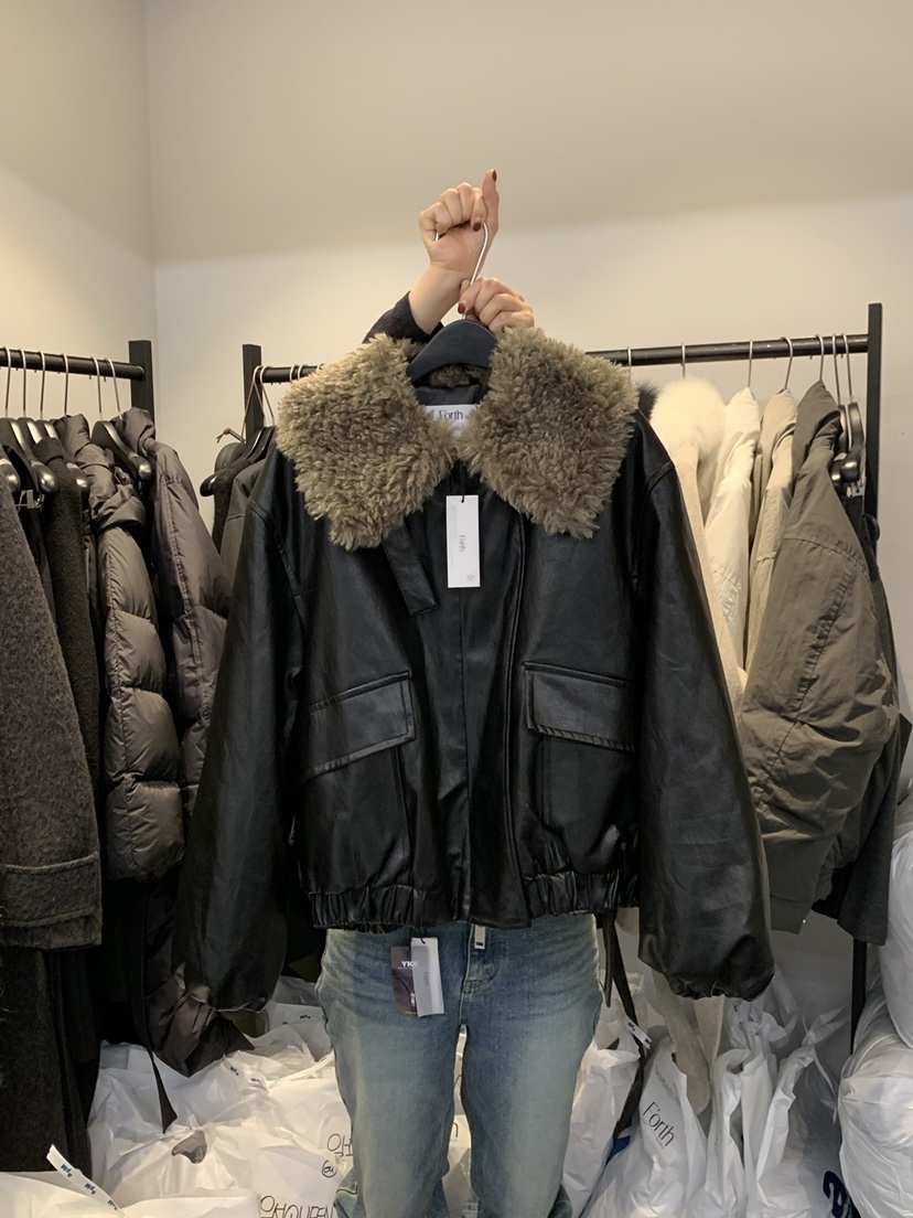 FORTH東大門㊣實拍女士新品推薦熱賣人氣職業休閑時尚夾克皮革FORTH夾克