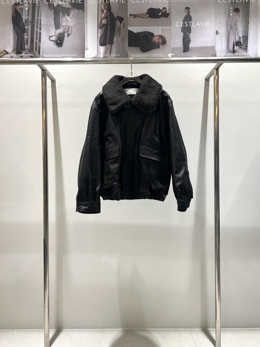 CESTLAVIE東大門㊣代購女裝新品休閑人氣時尚推薦熱賣皮衣羊皮CESTLAVIE皮衣