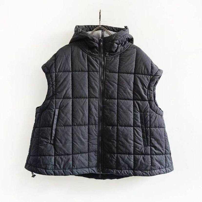 PUCO東大門㊣代購女士新品25秋冬人氣休閑推薦馬甲絎縫連帽棉PUCO馬甲