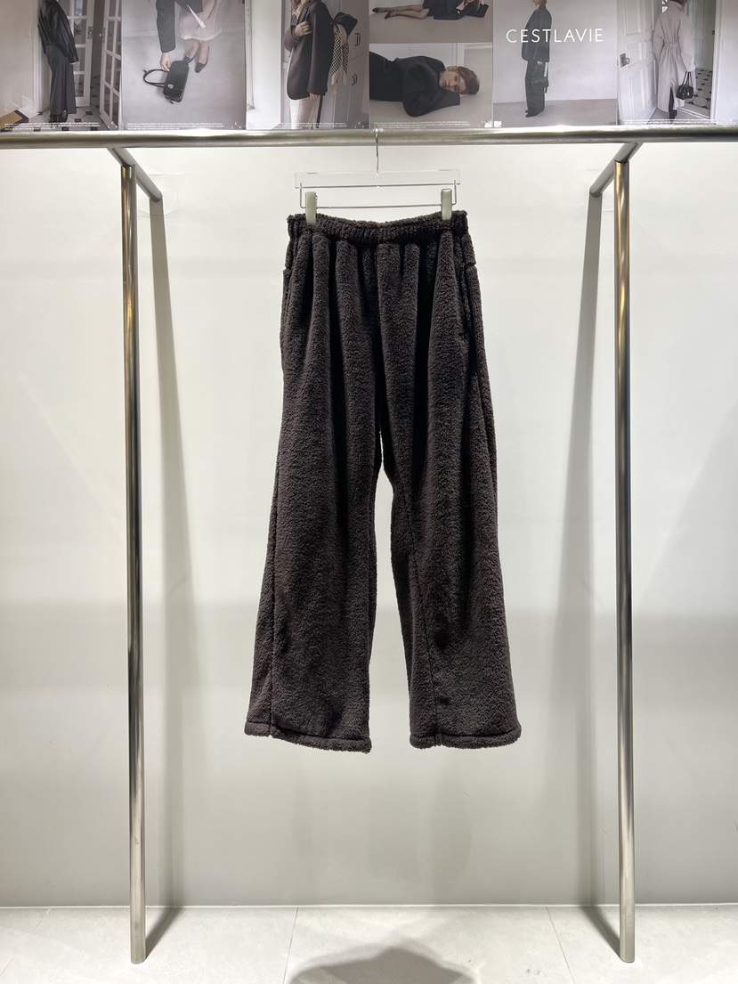 CESTLAVIE韓國代購㊣女裝新品推薦熱賣25秋冬休閑褲泰迪熊圍巾CESTLAVIE休閑褲