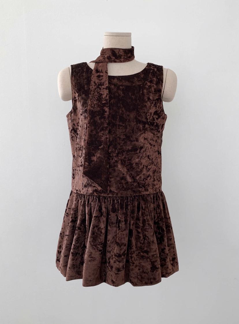 SLIT韓國代購㊣女士新款時尚休閑熱賣25秋冬職業連衣裙含脖帶SLIT連衣裙