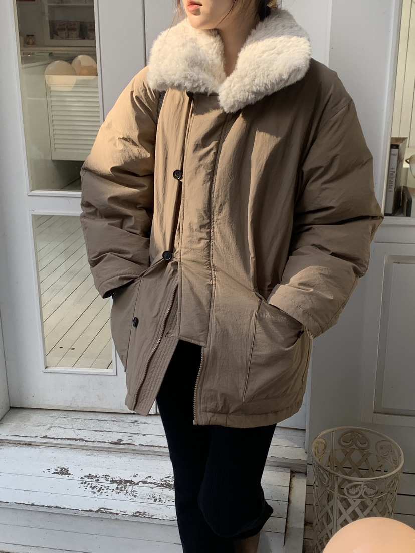 LOGARDEN東大門㊣代購女裝新品人氣短款羽絨服毛領可拆可拆卸LO GARDEN短款羽絨服