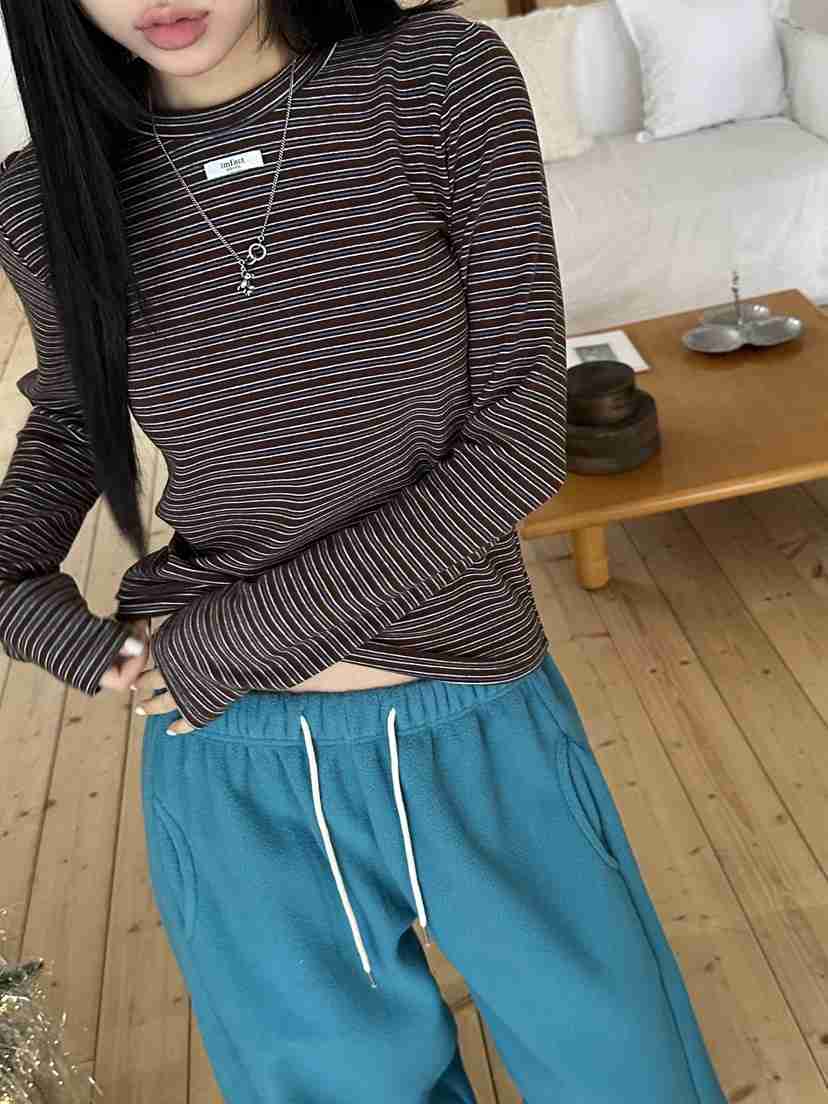 I MFACT東大門㊣實拍女士新品時尚熱賣職業休閑推薦長袖T恤I MFACT長袖T恤