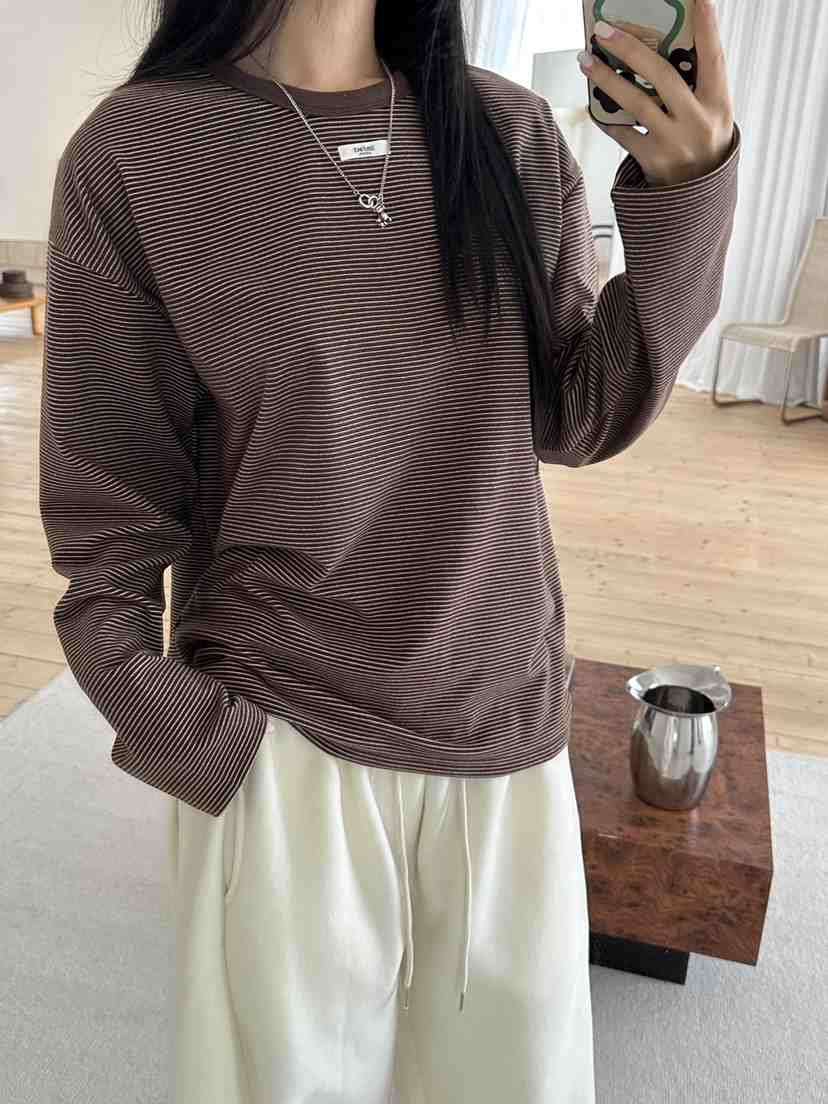 I MFACT韓國代購㊣女士新品推薦熱賣時尚職業人氣25秋冬長袖T恤I MFACT長袖T恤