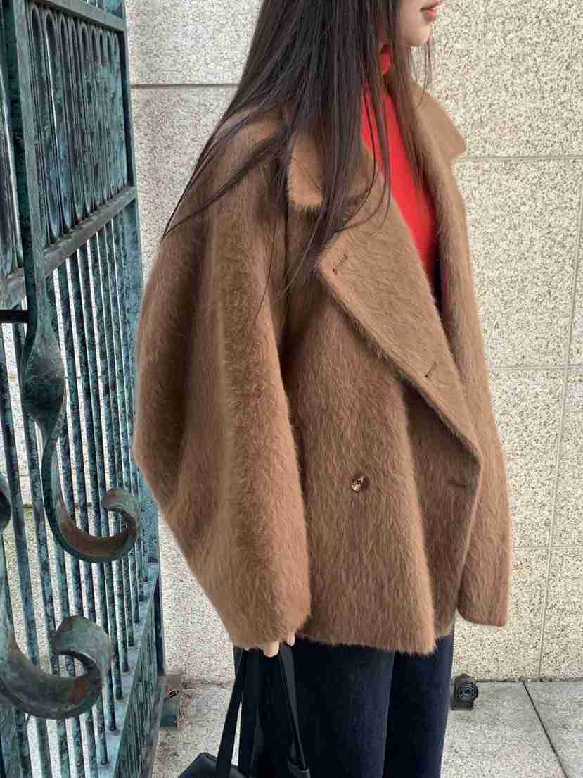 LOGARDEN韓國直郵㊣女士新品推薦25秋冬時尚熱賣短款大衣狐貍LO GARDEN短款大衣