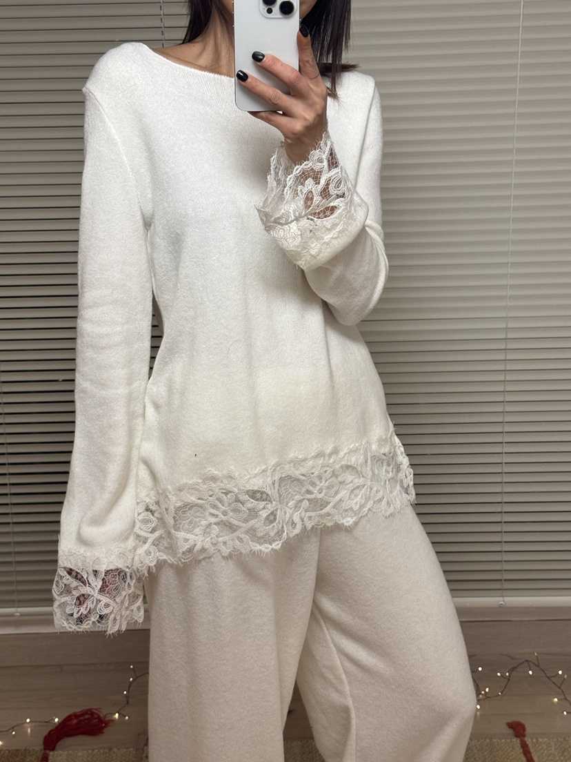 FRANC—L韓國直郵㊣女士新品人氣休閑推薦職業25秋冬長袖T恤蕾絲FRANC長袖T恤