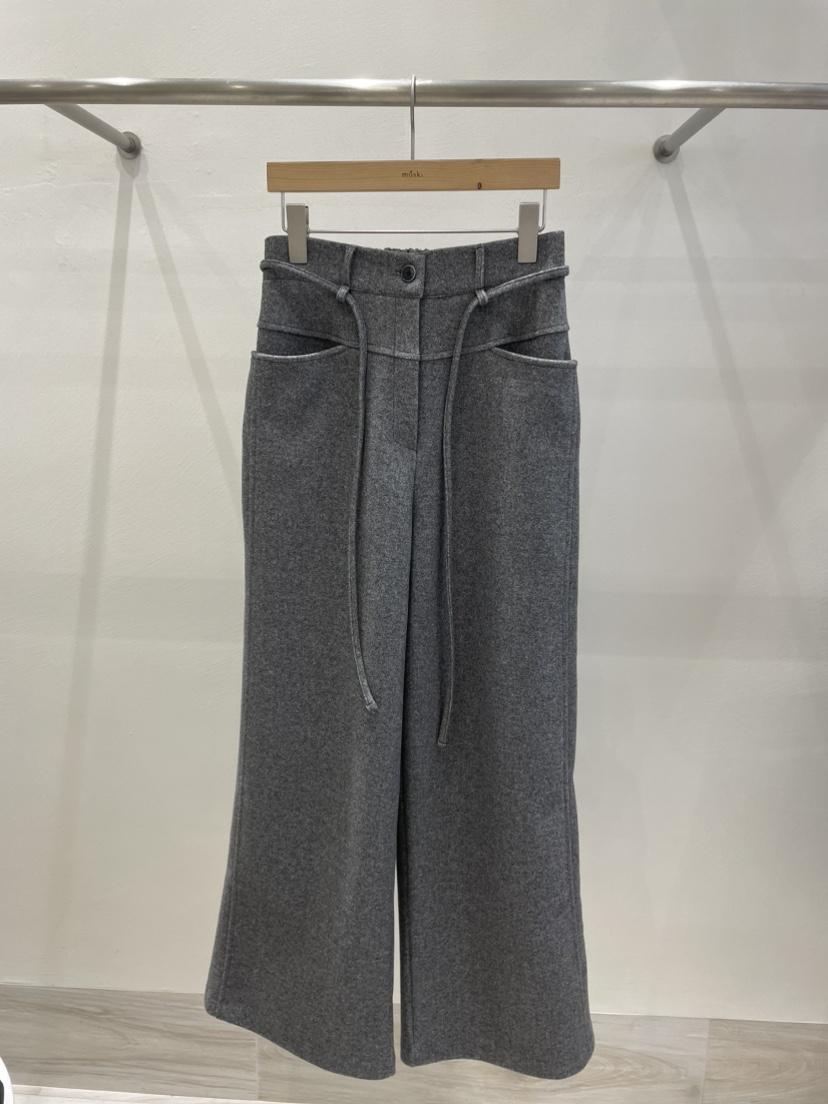 MUSK東大門㊣實拍女士新款職業熱賣人氣25秋冬休閑褲含腰繩鏤空MUSK休閑褲