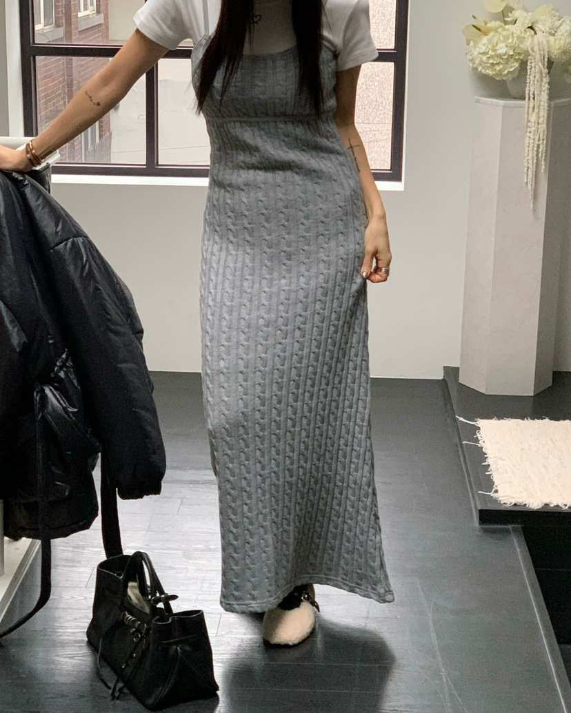 REVE CITE-L東大門㊣代購女士新品人氣職業25秋冬連衣裙長款REVE CITE連衣裙