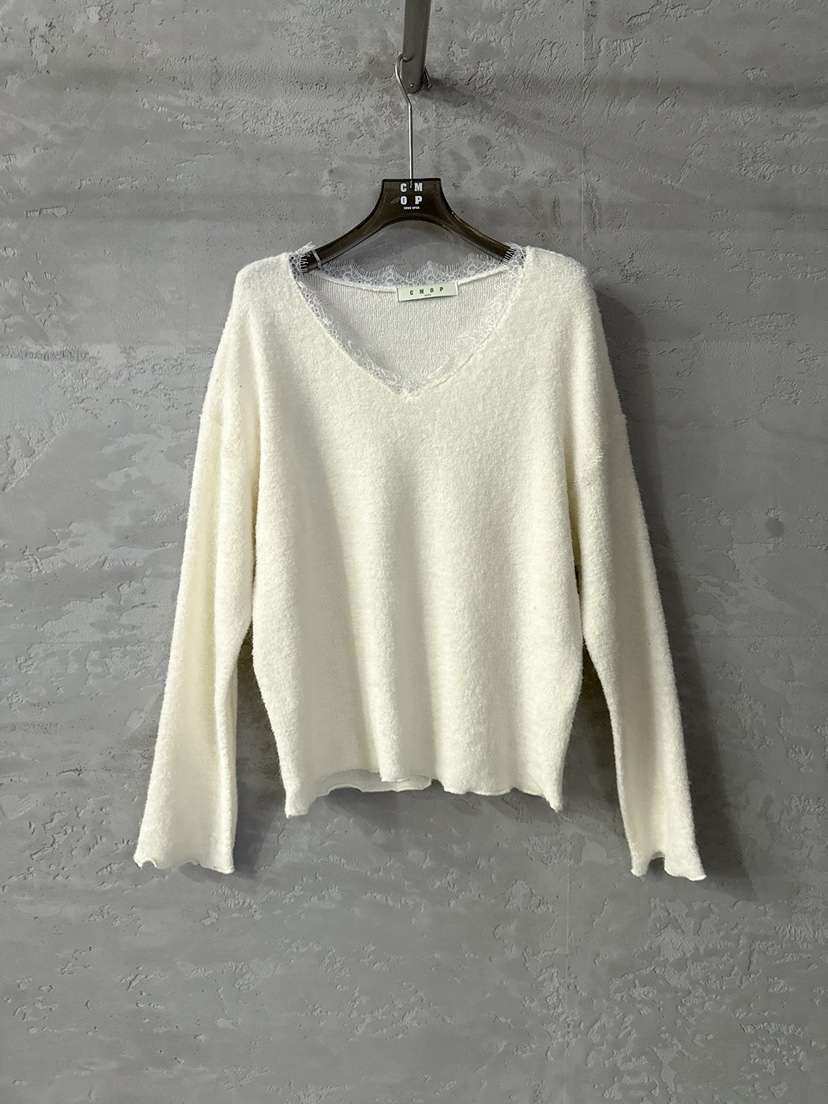 COME OPEN韓國直郵㊣女士新品25秋冬人氣熱賣時尚針織衫蕾絲COMP-(COME OPEN)針織衫