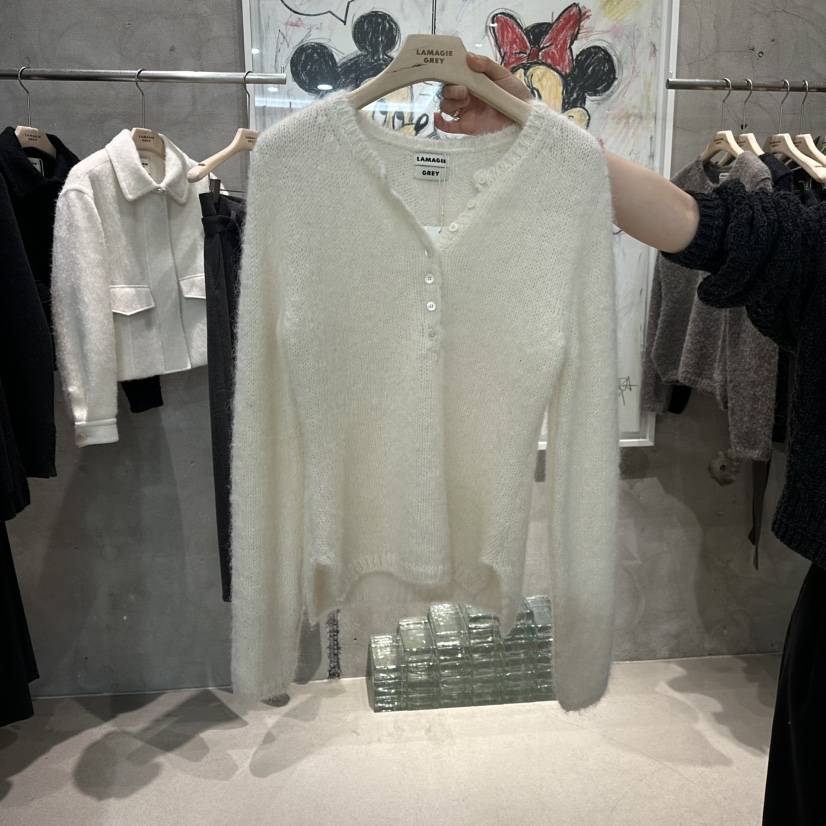 LAMAGIEPIE東大門㊣代購女士新款職業休閑25秋冬熱賣針織衫LAMAGIE GREY針織衫