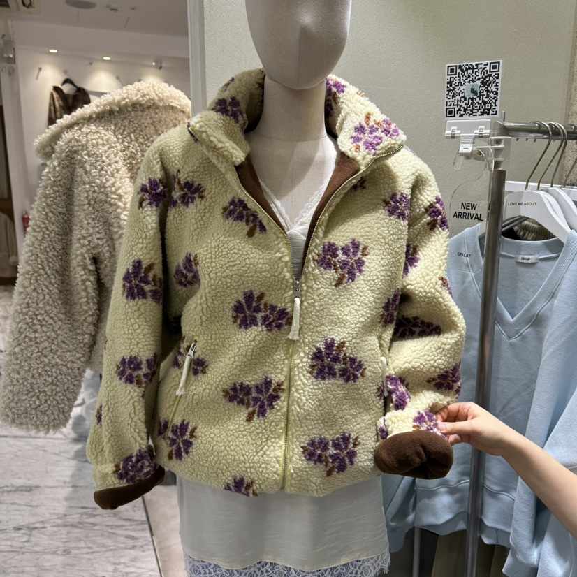 REFLAT東大門㊣實拍女士新品人氣職業25秋冬推薦時尚夾克花朵REFLAT夾克