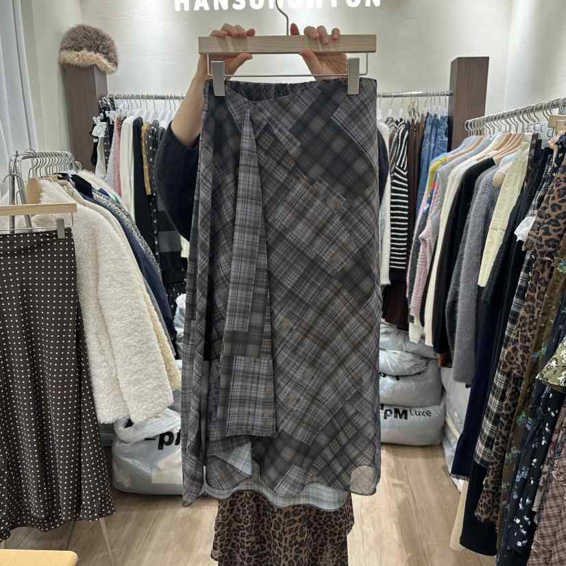 HANSUNGHYUN韓國代購㊣女士新款職業時尚熱賣人氣25秋冬長裙HANSUNGHYUN長裙