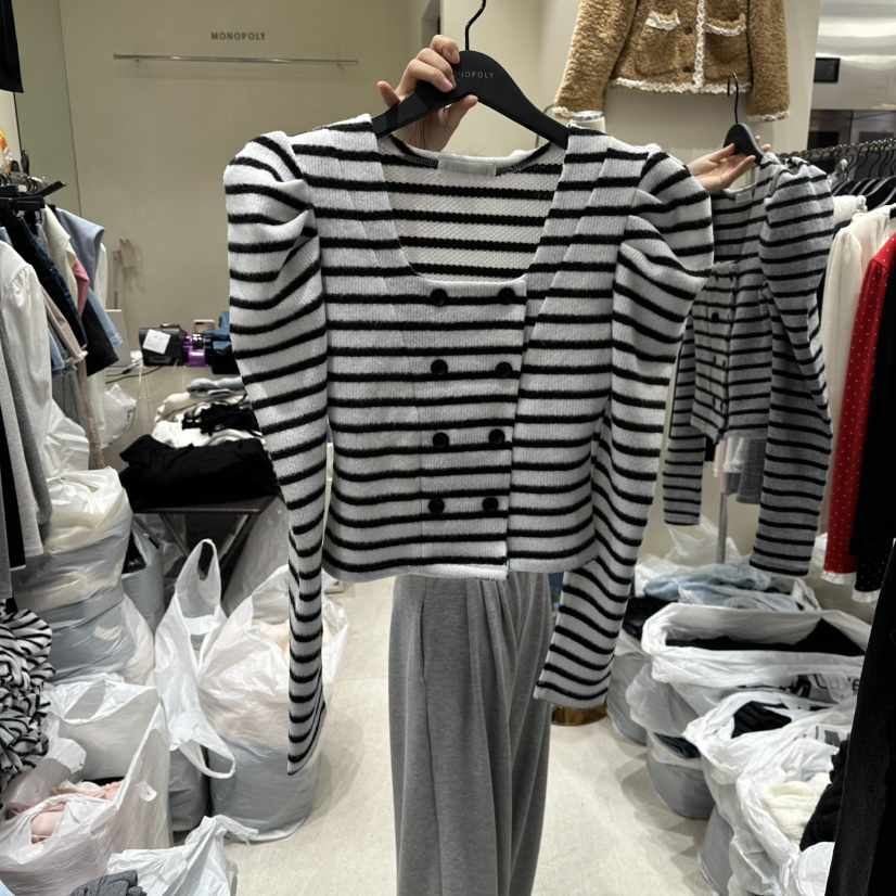 MONOPOLY韓國直郵㊣女裝新品25秋冬職業熱賣休閑推薦人氣毛衣MONO_POLY毛衣