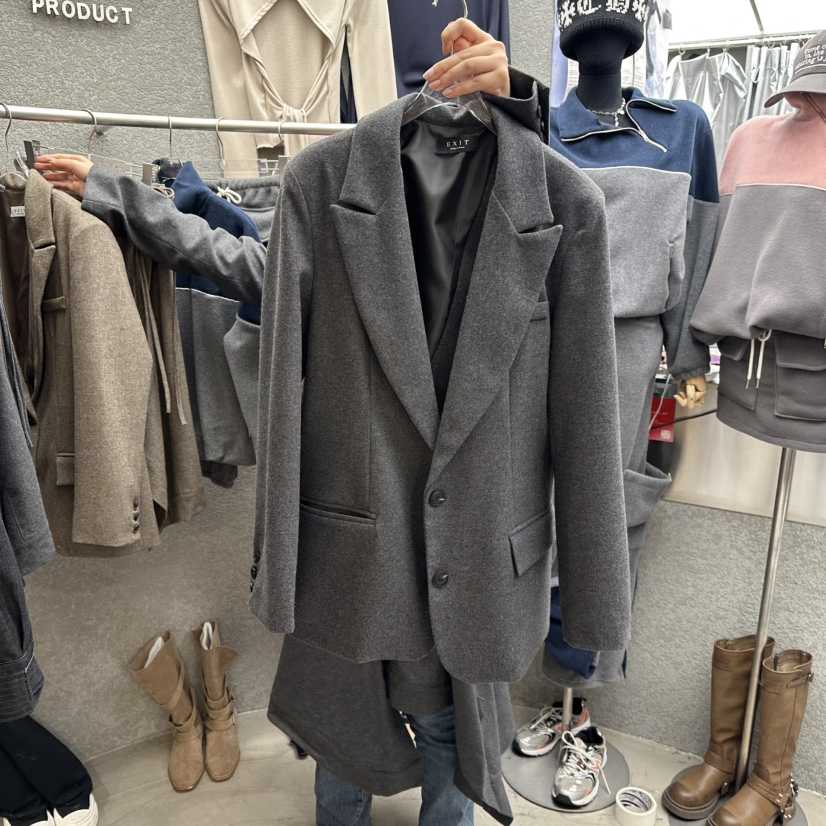 EXIT東大門㊣直郵女士新品熱賣25秋冬推薦人氣休閑職業夾克EXIT夾克