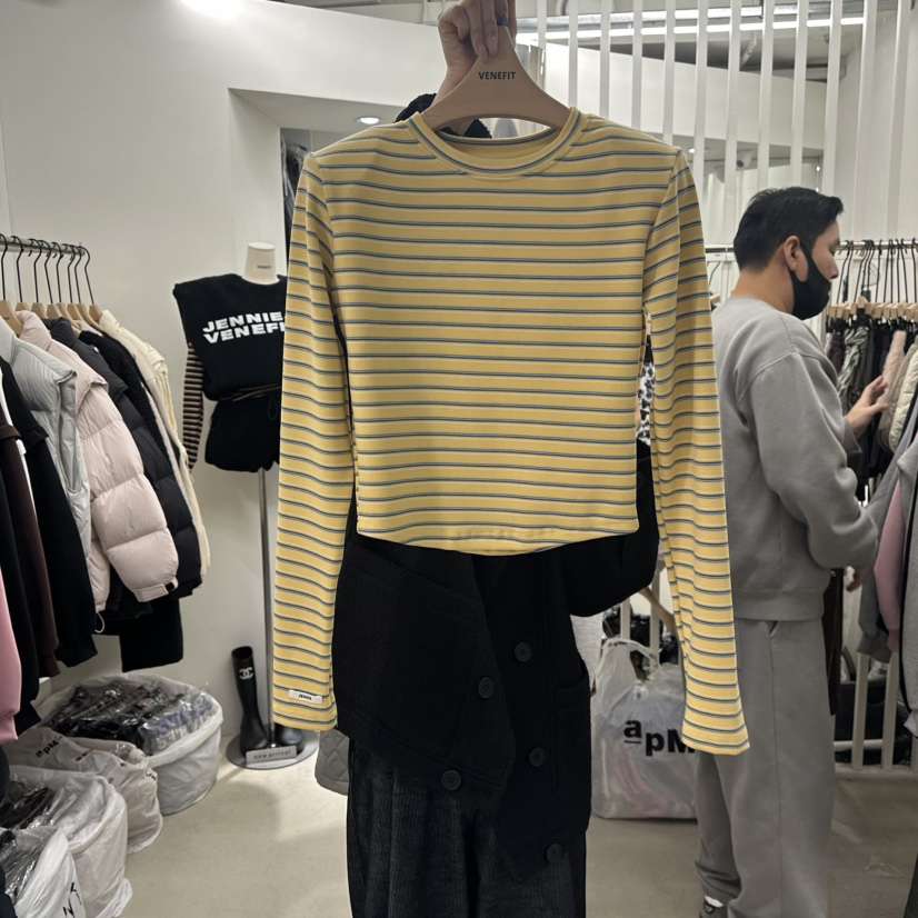 VENEFIT韓國直郵㊣女士新品人氣時尚推薦熱賣休閑25秋冬長袖T恤VENEFIT/JENNIE長袖T恤