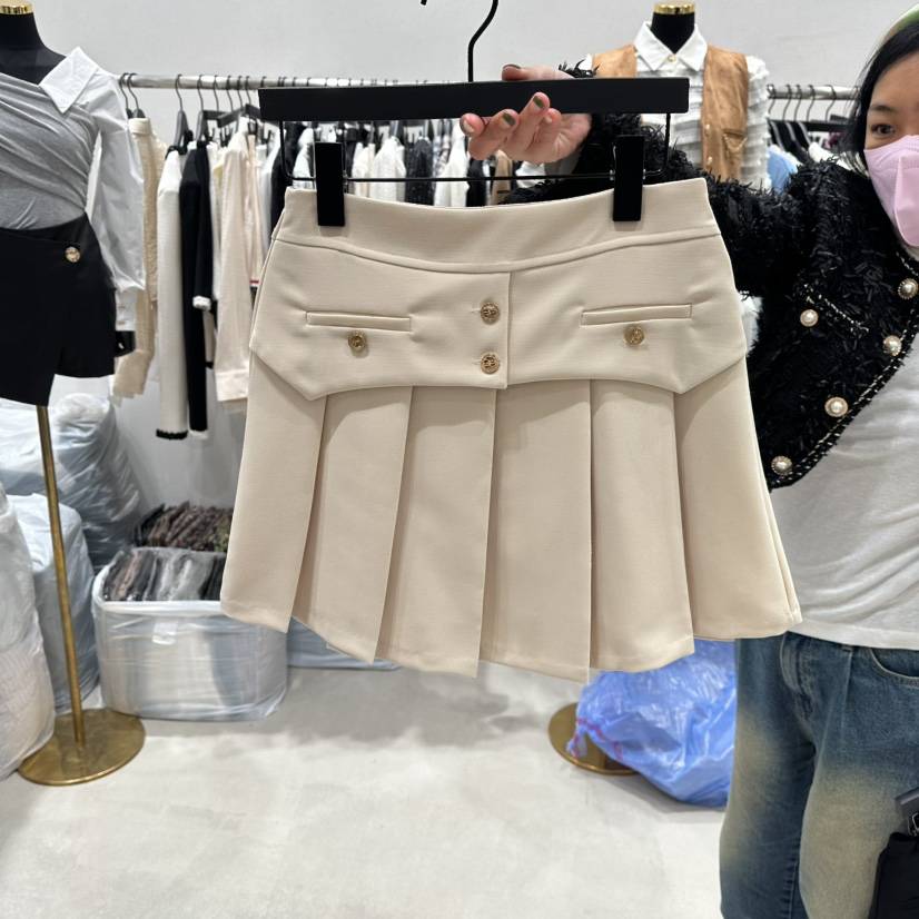 LOTTIMO韓國代購㊣女裝新品人氣職業時尚25秋冬休閑短裙褶裥LOTTIMO短裙