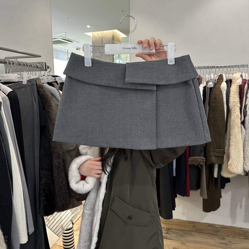 CREAM VILLA東大門㊣實拍女裝新品25秋冬短裙CREAMVILLA短裙