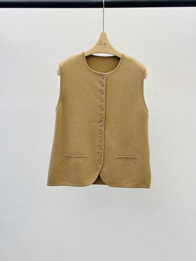 AUTUMN BEIGE-Q東大門㊣直郵女士新品職業25秋冬馬甲紐扣背心A.b/AUTUMN BEIGE馬甲