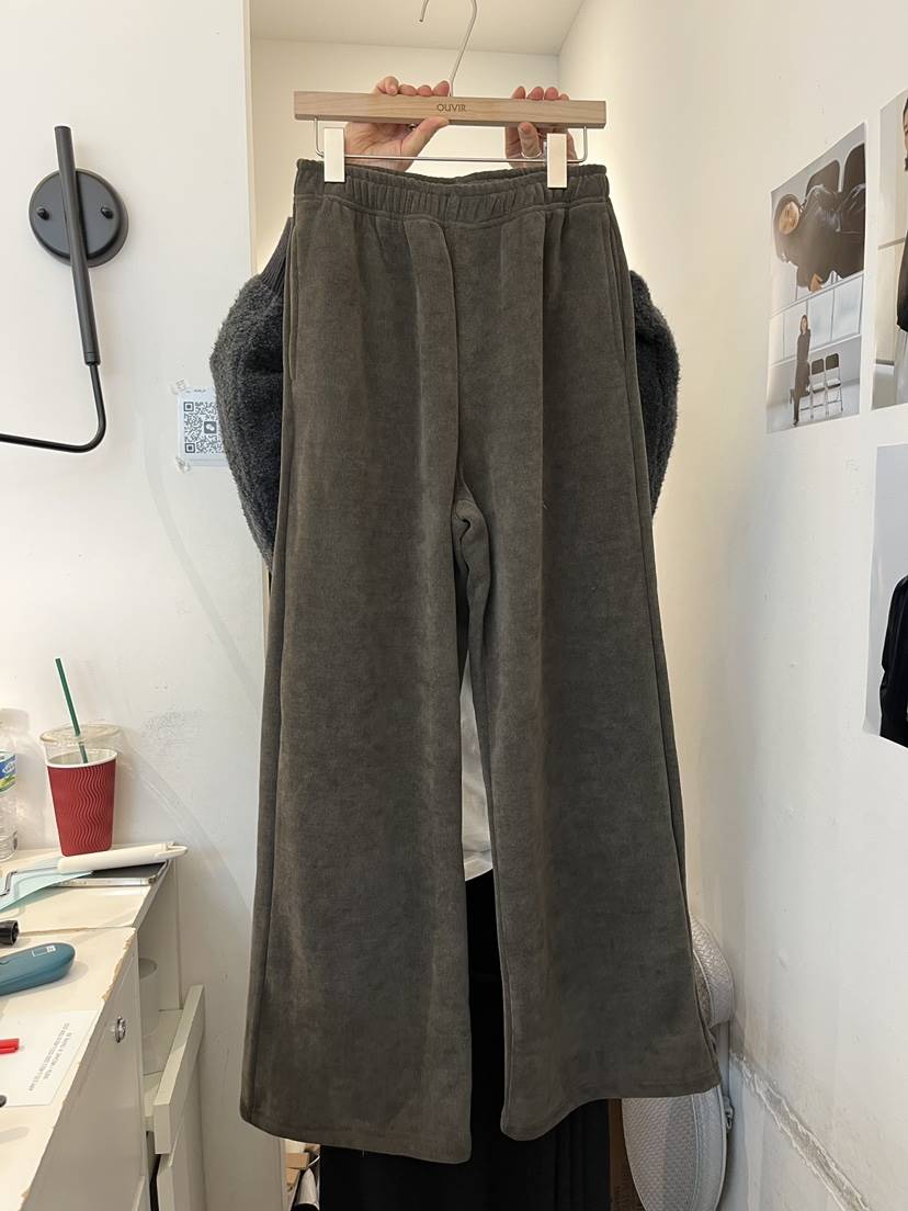 OUVIR韓國代購㊣女裝新款25秋冬推薦真品休閑休閑褲闊腿褲羊毛O.V.R/OUVIR休閑褲