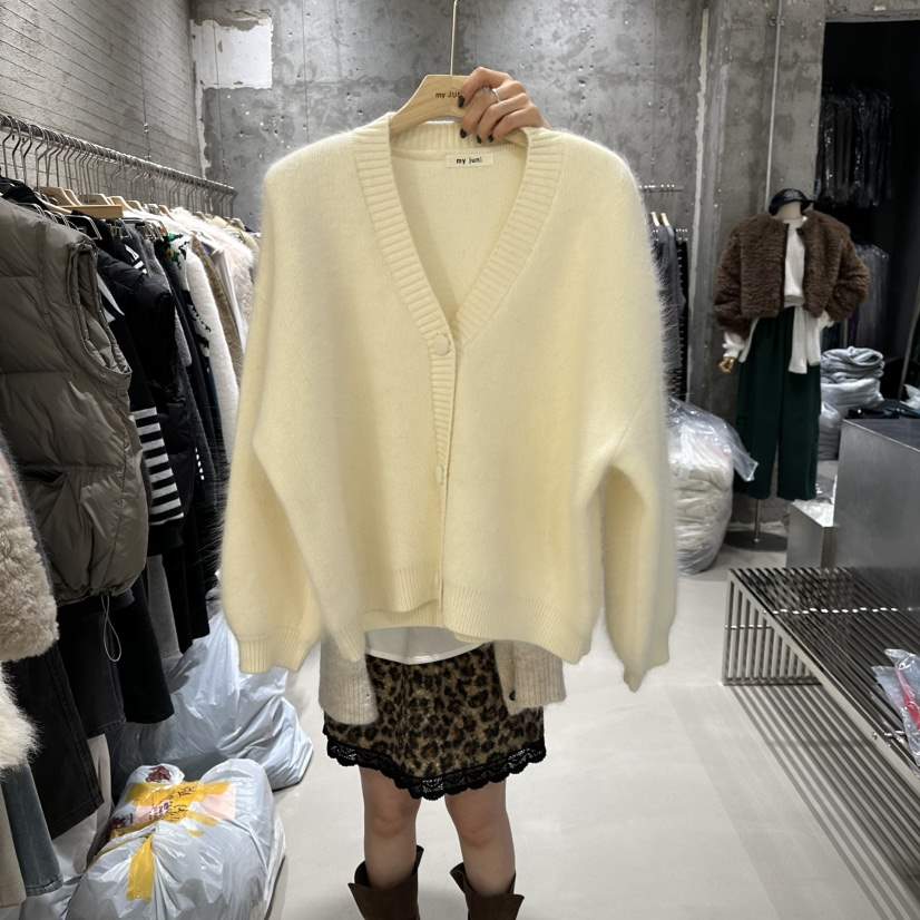 JUNI韓國直郵㊣女士新品休閑人氣時尚熱賣25秋冬針織衫開衫my juni針織衫