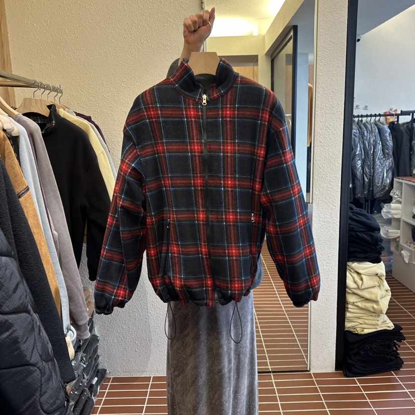 CHOI-L韓國代購㊣女士新品時尚職業夾克兩面穿雙排扣抓絨拉鏈CHOI夾克