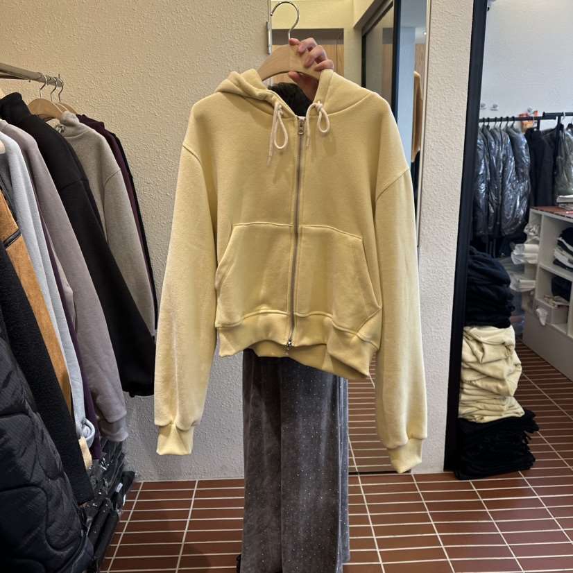 CHOI-L韓國直郵㊣女裝新品休閑25秋冬人氣真品夾克連帽衫抓絨CHOI夾克