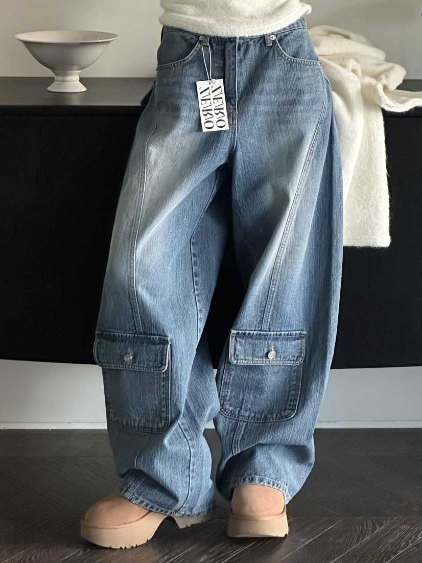 ZEROZERO東大門㊣實拍女士新品推薦時尚休閑牛仔褲工裝條紋ZEROZERO牛仔褲