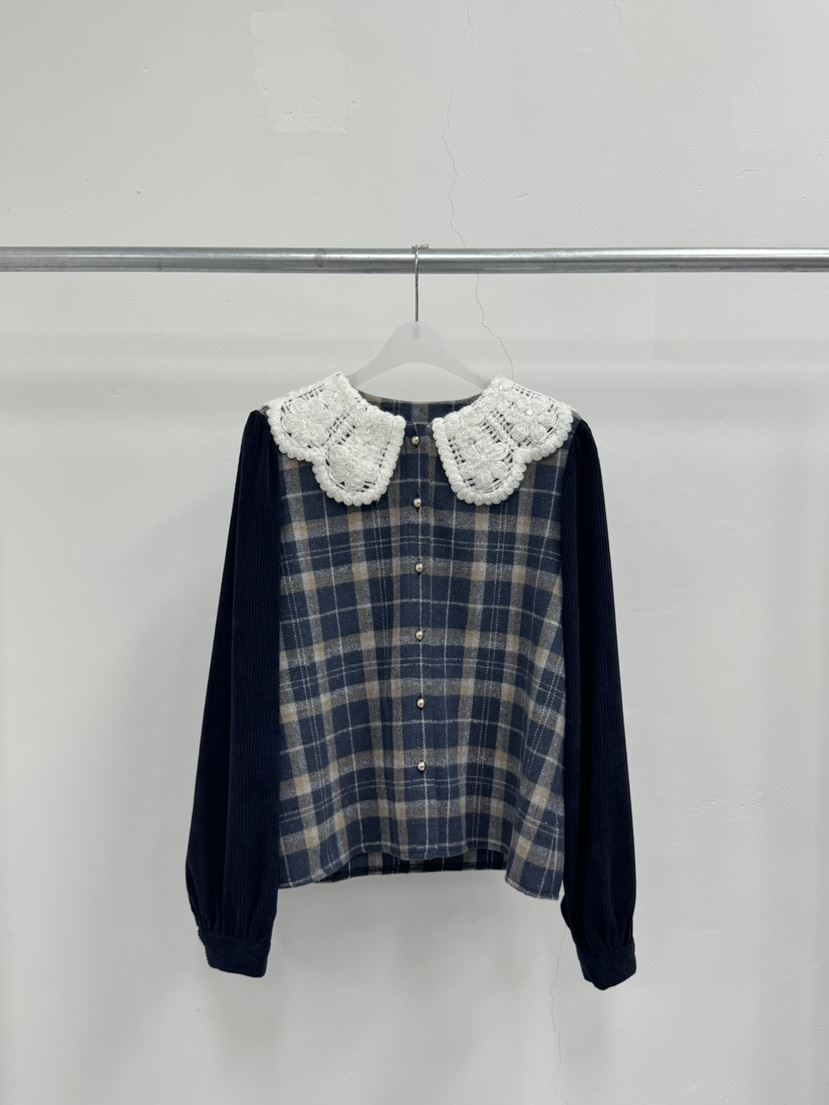 MOSMOS東大門㊣代購女裝新款真品推薦熱賣人氣時尚襯衫蕾絲衫MOSMOS襯衫/蕾絲衫