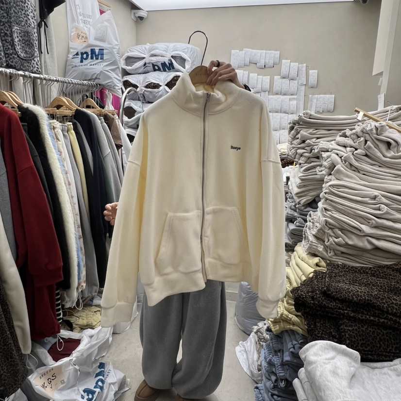 BREEZE韓國直郵㊣女士新品時尚25秋冬真品職業衛衣抓絨拉鏈BREEZE衛衣