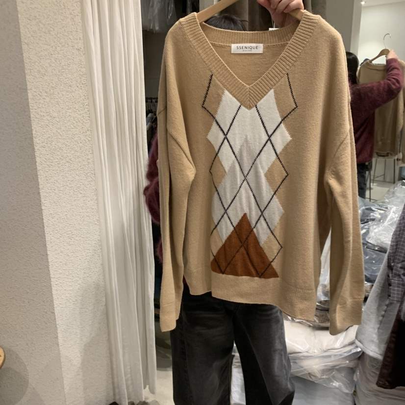 SSEMIENNE東大門㊣代購女士新款推薦職業真品人氣25秋冬針織衫SSENIQUE針織衫