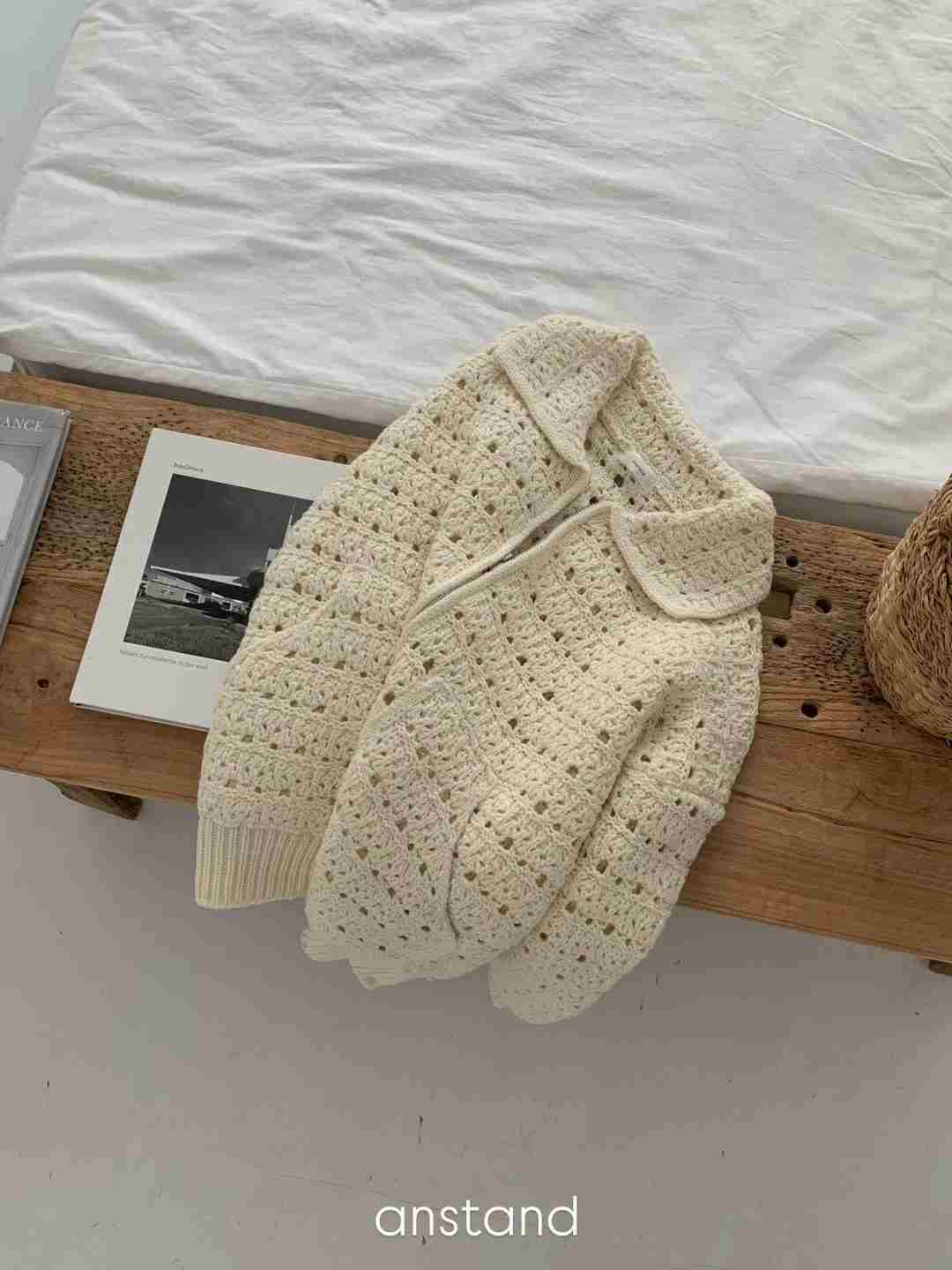 AN STAND東大門㊣代購女裝新款推薦25秋冬人氣熱賣針織衫拉鏈AN STAND-2件起針織衫