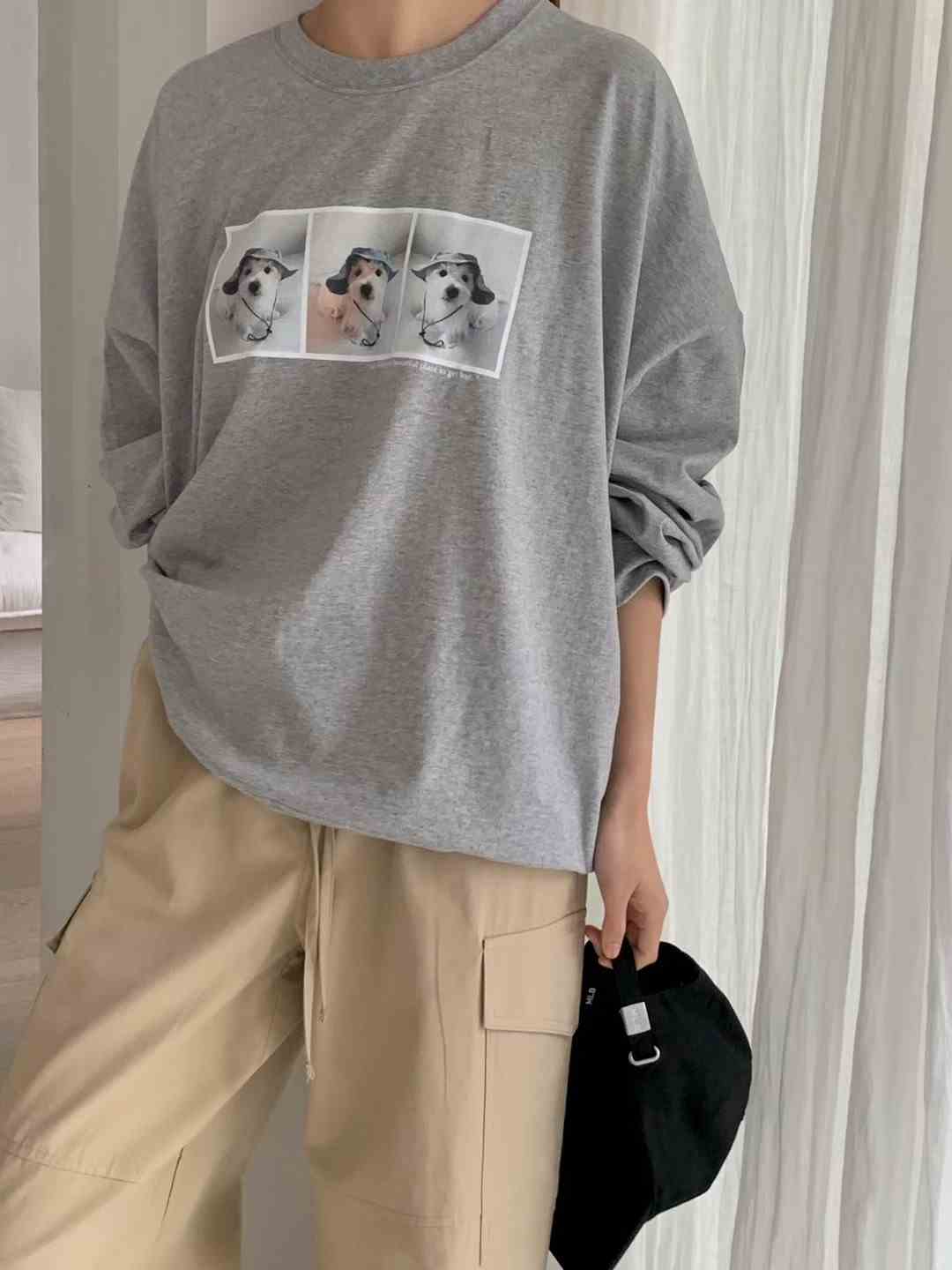 AN STAND韓國代購㊣女裝新品25秋冬人氣熱賣休閑真品長袖T恤AN STAND-2件起長袖T恤