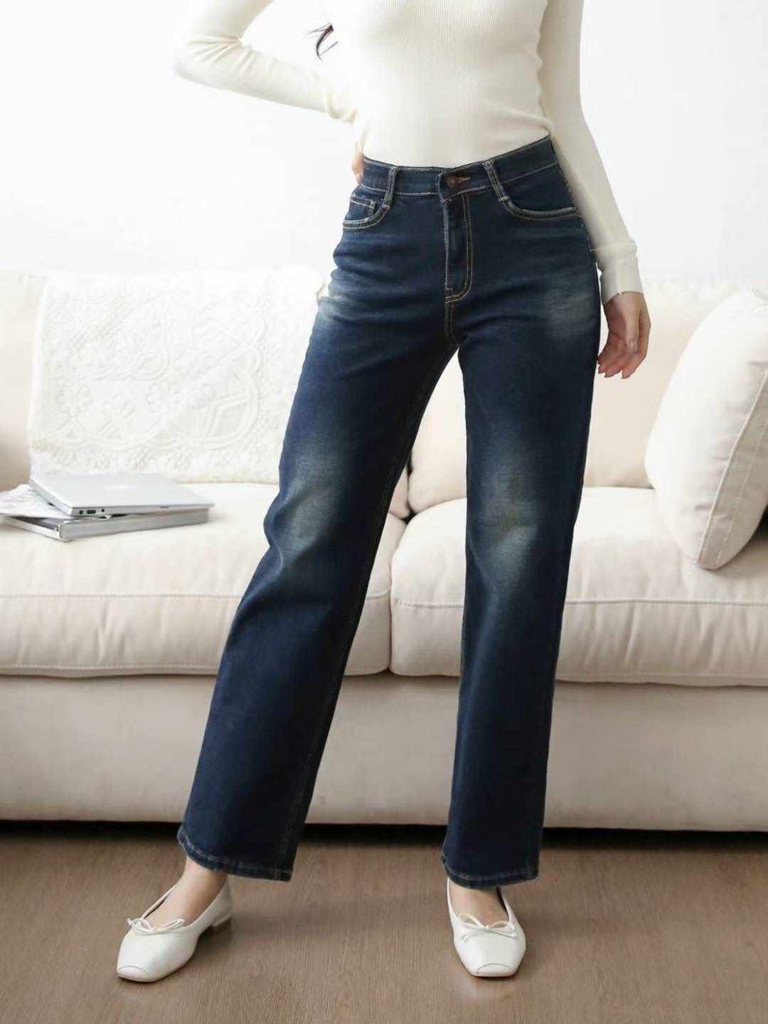 FLY DENIM韓國直郵㊣女裝新款職業時尚推薦休閑25秋冬牛仔褲FLY DENIM牛仔褲