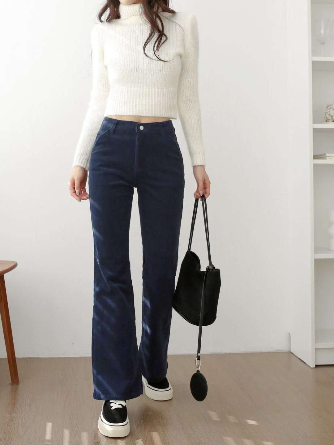 FLY DENIM東大門㊣代購女裝新款人氣推薦職業25秋冬牛仔褲喇叭FLY DENIM牛仔褲