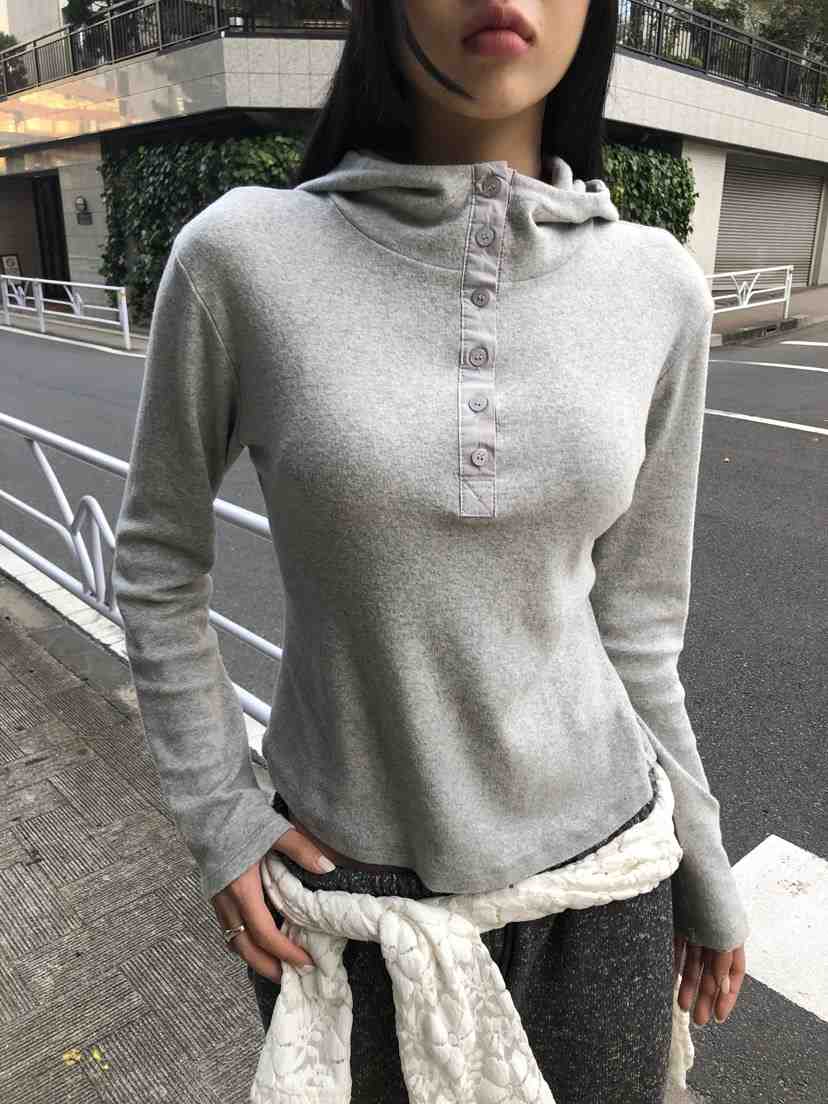 SUNDER MARKET東大門㊣代購女士新款熱賣長袖T恤連帽衫高領SUNDER MARKET長袖T恤