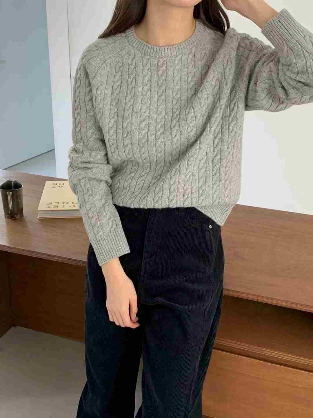 AN STAND東大門㊣直郵女士新品休閑人氣推薦25秋冬熱賣毛衣AN STAND-2件起毛衣