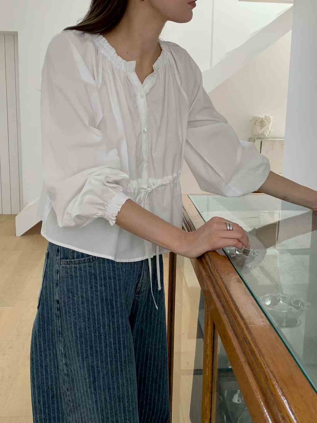 AN STAND韓國代購㊣女裝新款人氣休閑真品職業熱賣襯衫蕾絲衫AN STAND-2件起襯衫/蕾絲衫