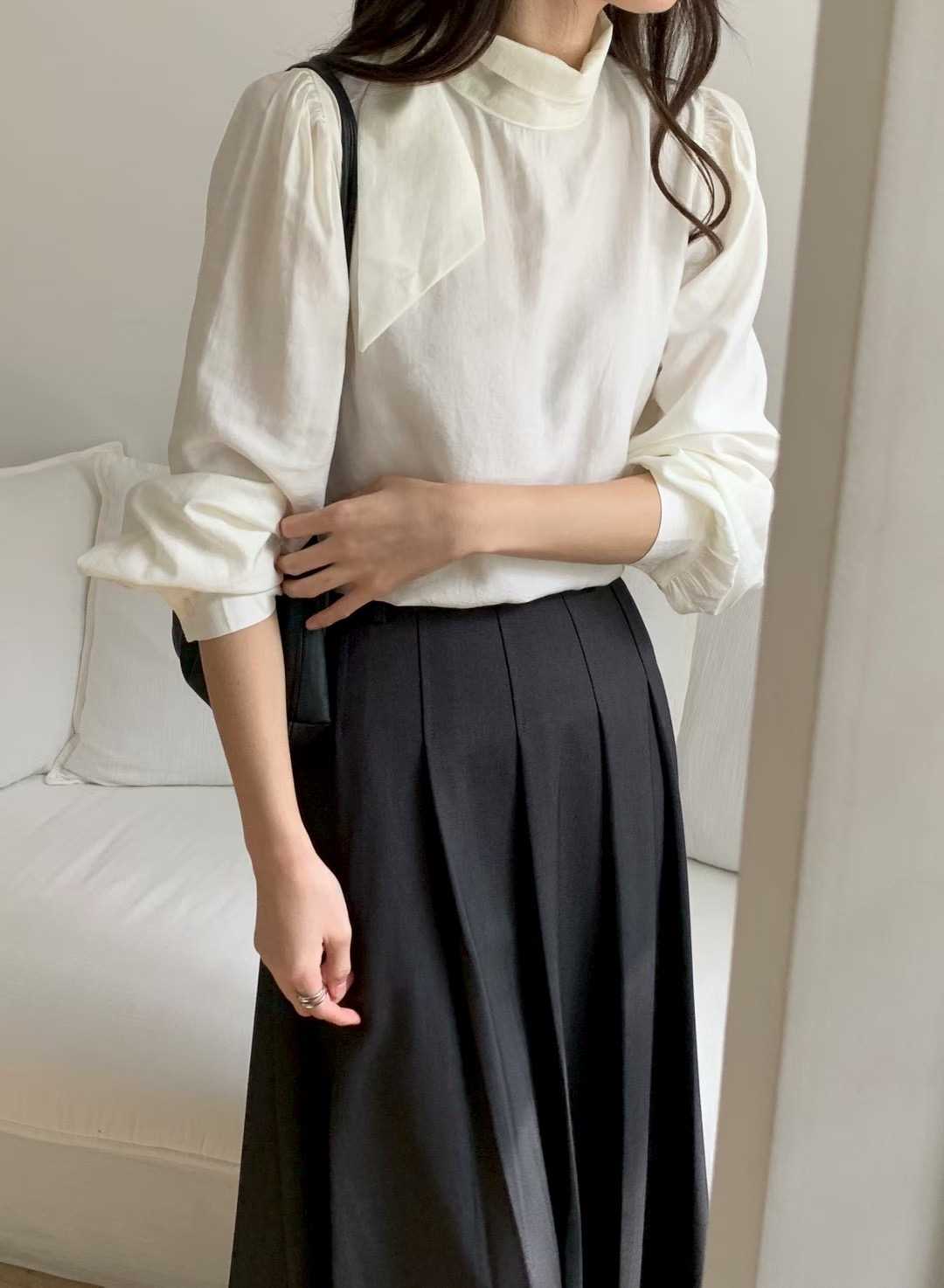 AN STAND韓國代購㊣女士新款職業25秋冬時尚人氣襯衫蕾絲衫AN STAND-2件起襯衫/蕾絲衫