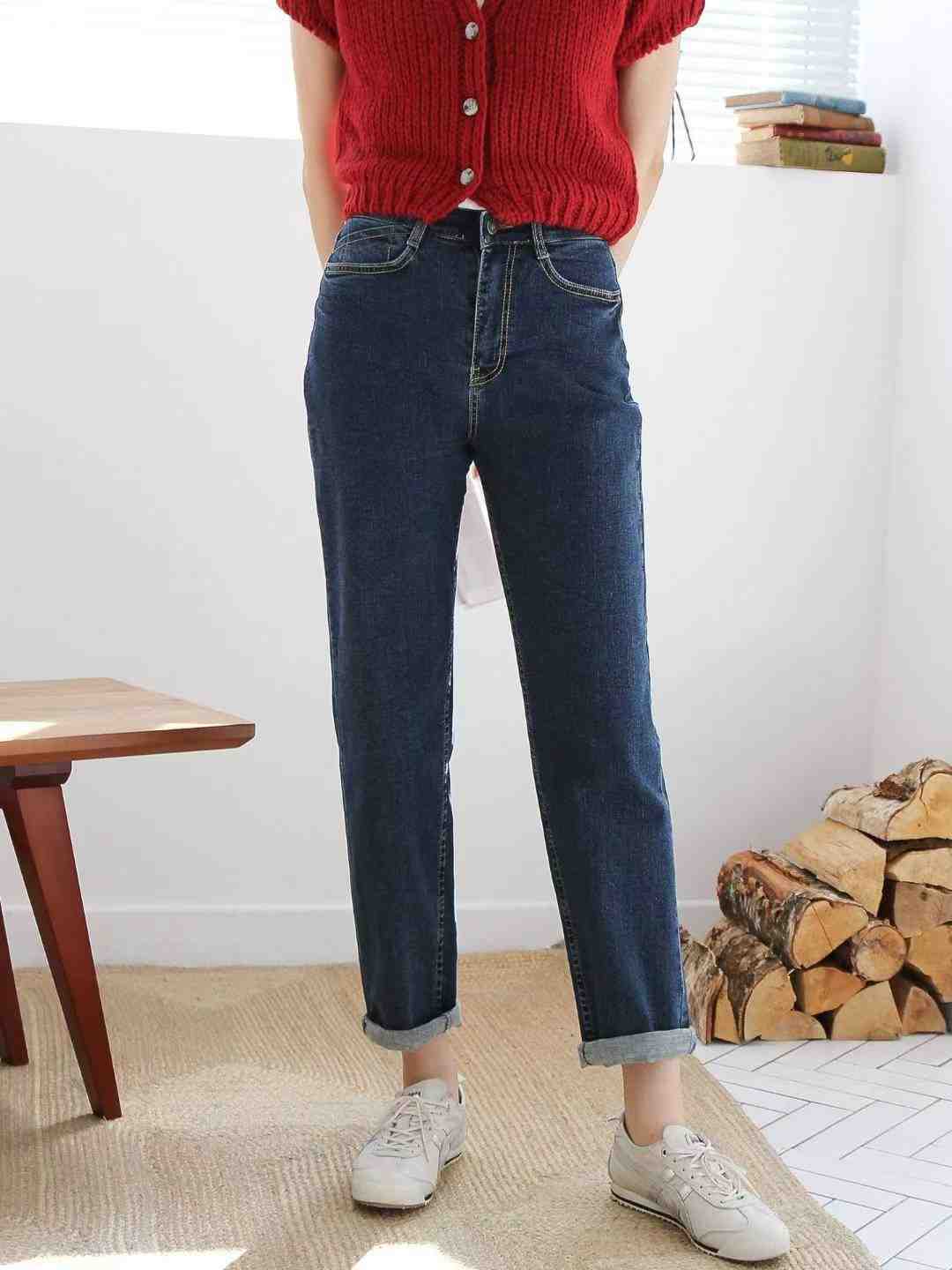 FLY DENIM東大門㊣實拍女裝新款推薦休閑25秋冬職業牛仔褲FLY DENIM牛仔褲