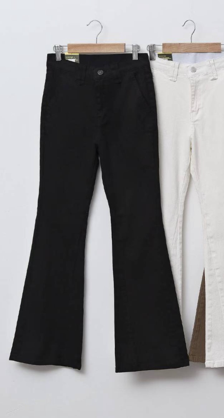 FLY DENIM韓國代購㊣女裝新品時尚休閑熱賣推薦牛仔褲喇叭FLY DENIM牛仔褲