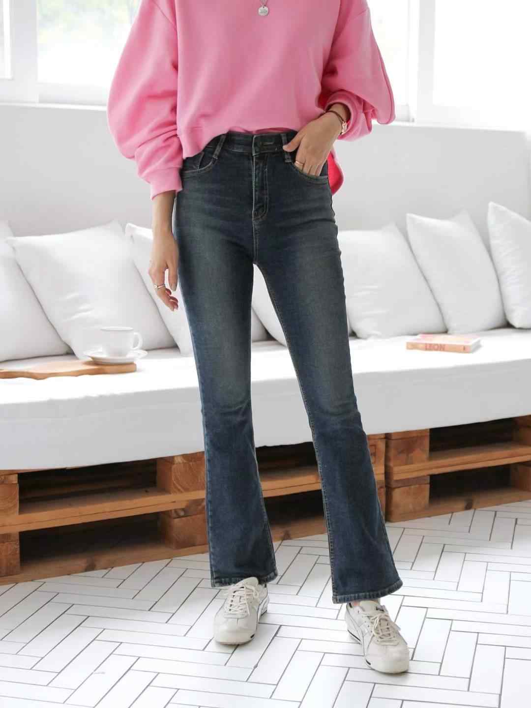 FLY DENIM韓國直郵㊣女裝新款推薦熱賣人氣25秋冬職業牛仔褲FLY DENIM牛仔褲