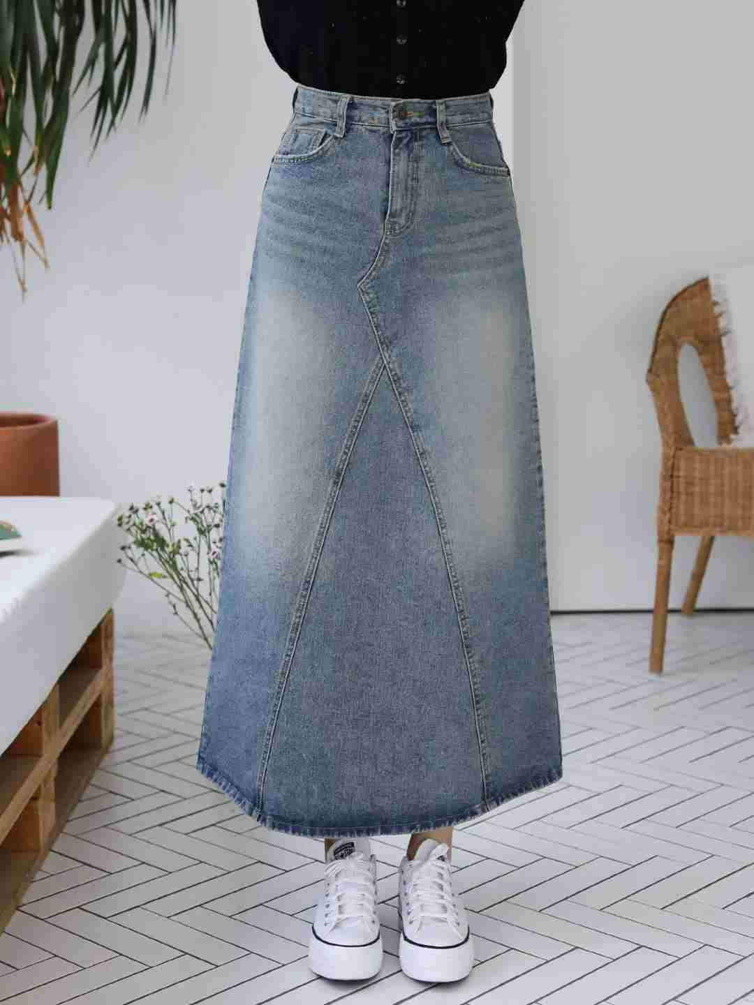 FLY DENIM韓國直郵㊣女裝新品25秋冬休閑推薦真品職業長裙FLY DENIM長裙