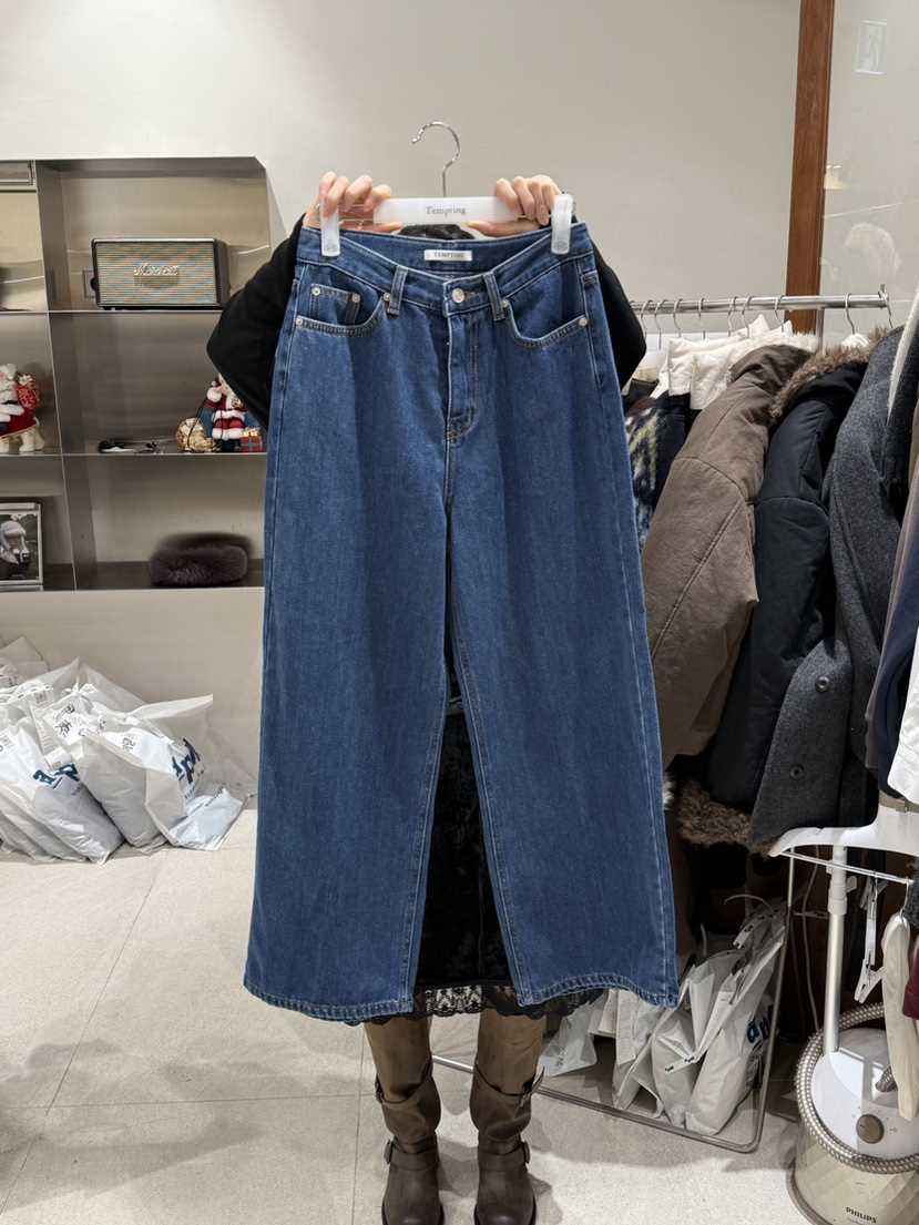 TEMPTING東大門㊣實拍女士新款時尚熱賣休閑真品牛仔褲加絨TEMPTING牛仔褲