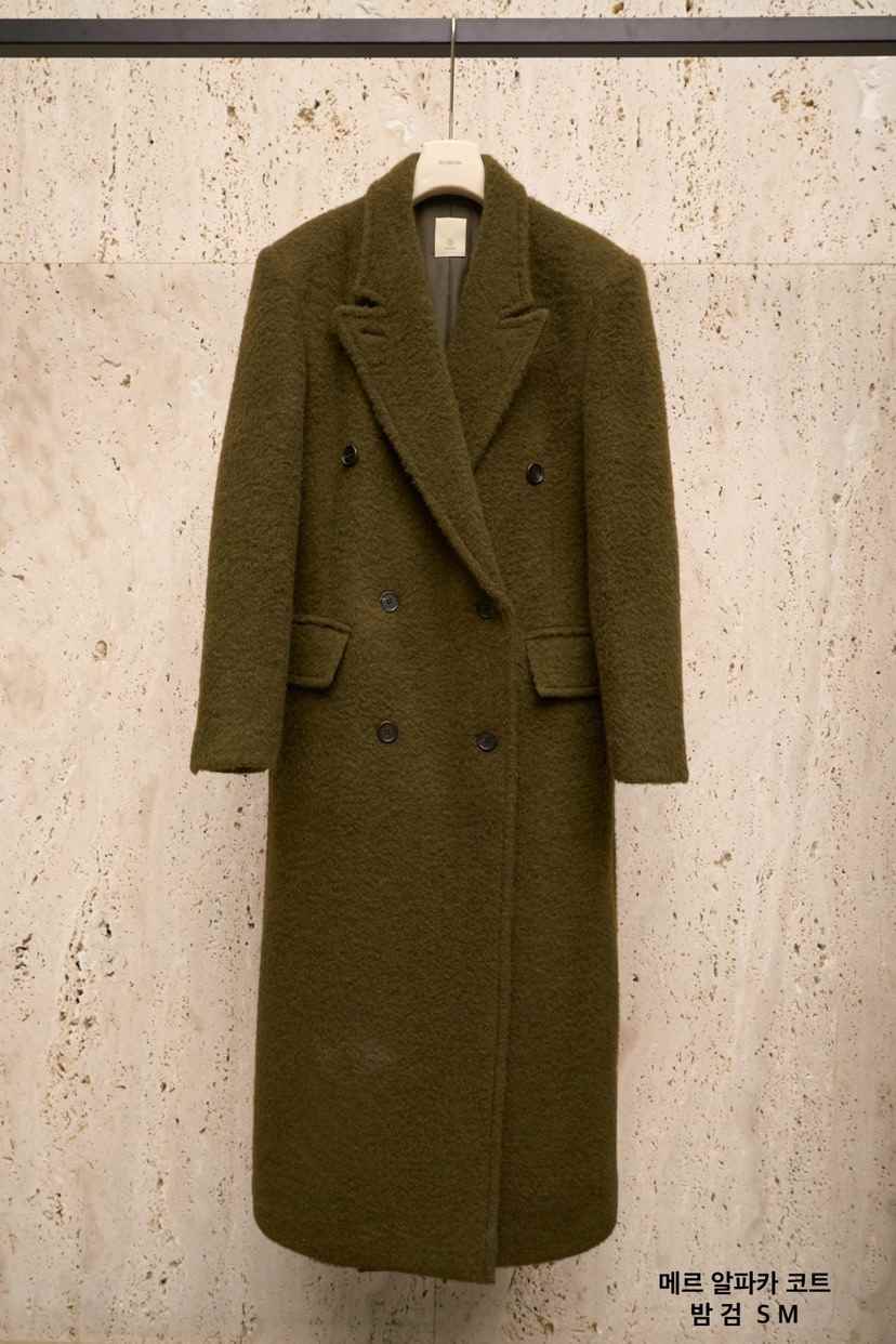 BLOSSOM東大門㊣實拍女裝新品推薦職業人氣中長款大衣羊駝毛BLOSSOM中長款大衣