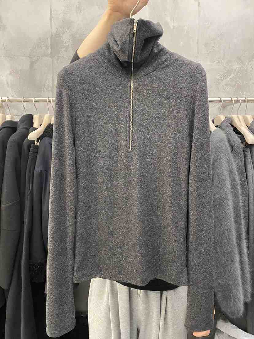 THE VETIVER-A東大門㊣實拍女士新品時尚推薦長袖T恤拉鏈VETIVER長袖T恤