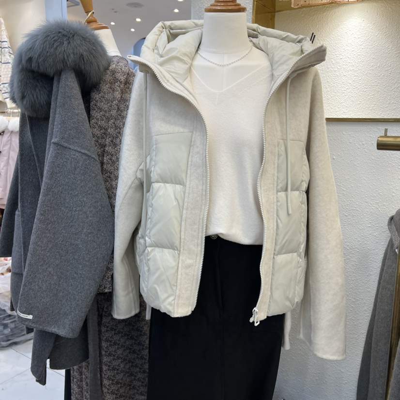 SYMPHONY東大門㊣代購女裝新款推薦時尚25秋冬短款羽絨服絨SYMPHONY短款羽絨服